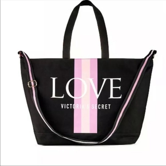 Victoria's Secret Handbags - New! Victoria Secret Tote with Pink Stripe